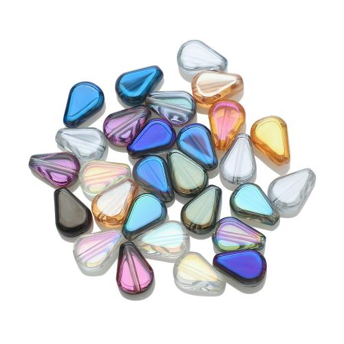 Fashion Glasperler, Glas, Teardrop, du kan DIY, flere farver til valg, 8x11mm, 30pc'er/Bag, Solgt af Bag