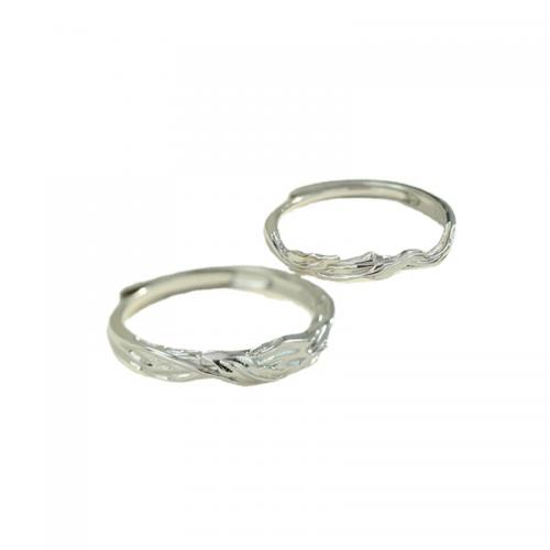 Δαχτυλίδια ζευγάρι Finger, 925 Sterling Silver, επιχρυσωμένο, για άνδρες και γυναίκες & διαφορετικό μέγεθος για την επιλογή, το χρώμα της πλατίνας, Sold Με PC