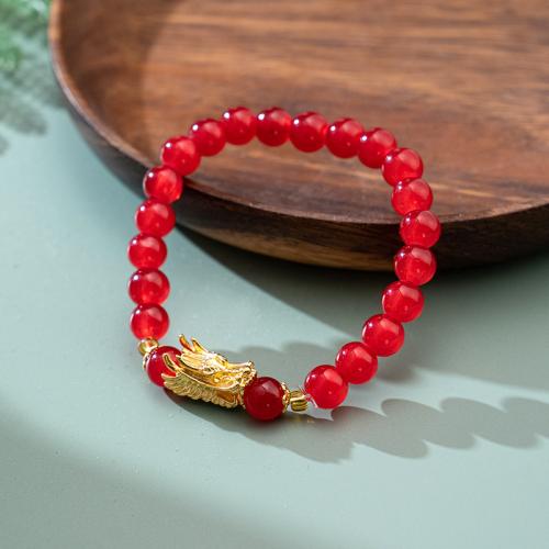 Resin Bracelets Zinc Alloy with Resin Dragon gold color plated fashion jewelry & Unisex nickel lead & cadmium free Length Approx 16-28 cm Sold By PC