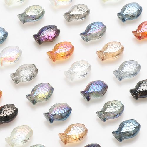 Fashion Glazen kralen, Glas, Vis, DIY, meer kleuren voor de keuze, 10x14mm, 30pC's/Bag, Verkocht door Bag