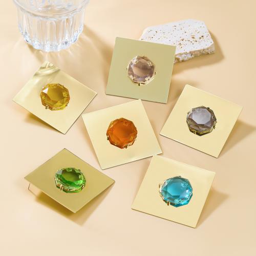 Zinc Alloy Stud Earring with Resin Square fashion jewelry & for woman nickel lead & cadmium free Sold By Pair