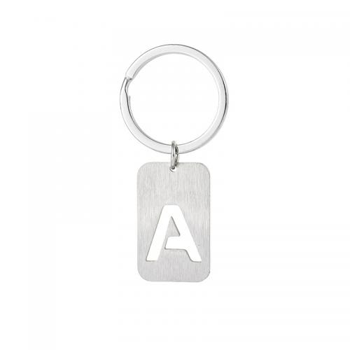 304 Stainless Steel Key spona, Geometrický vzor, unisex & různé designy pro výběr & s písmenem vzorem & dutý, Původní barva, 20x32mm, Prodáno By PC