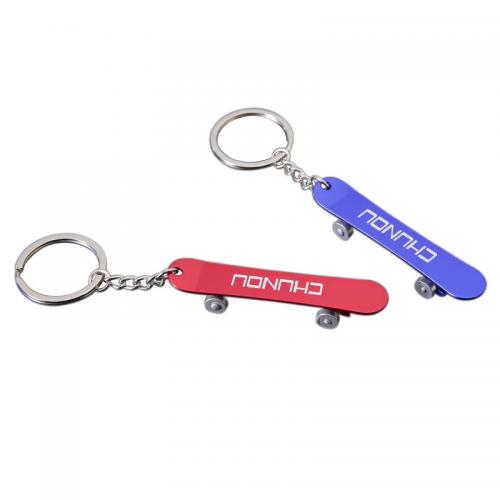 Zinek Key spona, s PU, Skateboard, á, unisex & různé styly pro výběr, 76x16mm, Prodáno By PC