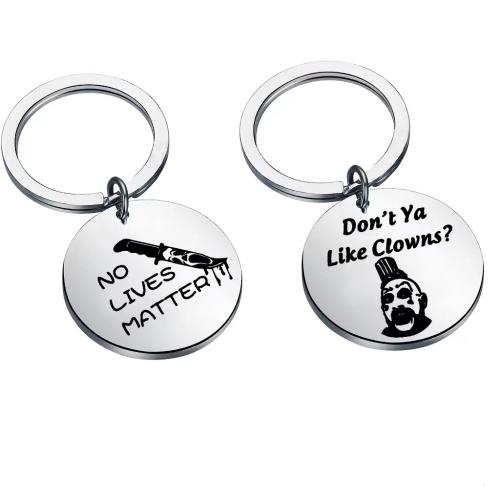 304 Stainless Steel Key Lukko, Litteä pyöreä, Halloween Design & Unisex & eri tyylejä valinta & emali, alkuperäinen väri, 30x30mm, Myymät PC