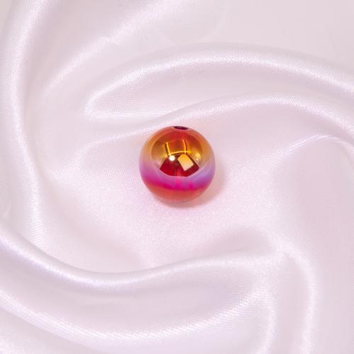 Plated Acrylic Beads Round UV plating DIY 16mm Approx Sold By Bag