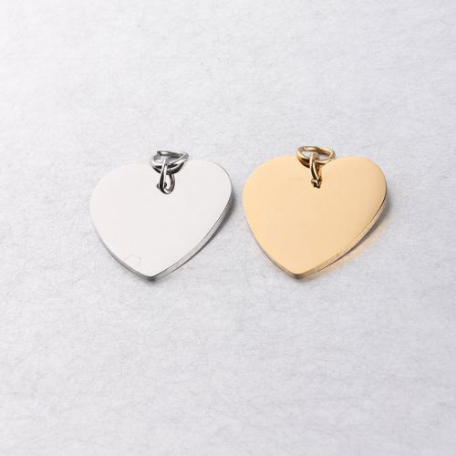 Stainless Steel Heart Pendants 304 Stainless Steel DIY Sold By PC