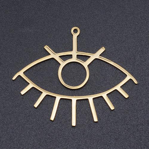 Titanium Steel Pendants Evil Eye Vacuum Ion Plating DIY Approx Sold By Bag