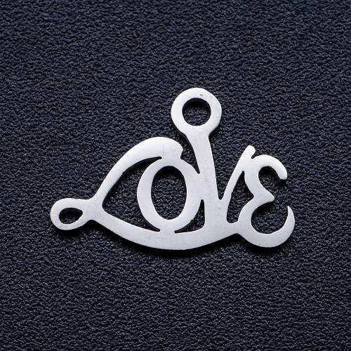 Titanium Steel Pendants Alphabet Letter polished DIY original color Approx Sold By Bag