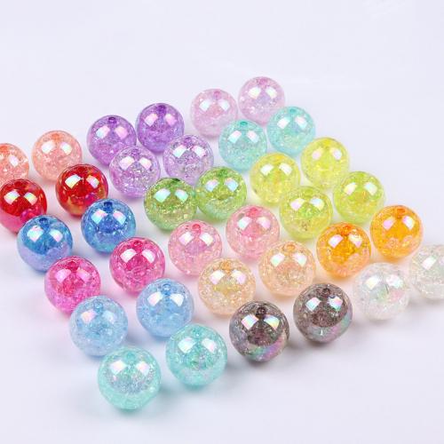 Perline in acrilico placcate, Cerchio, placcato multicolore, DIY, nessuno, 20mm, Foro:Appross. 2.6mm, Appross. 10PC/borsa, Venduto da borsa