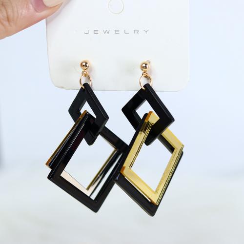 Acrylic Jewelry Earring painted fashion jewelry & for woman & hollow Sold By Pair