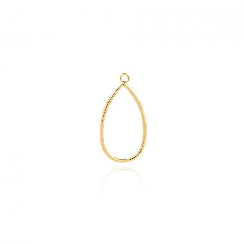 Μενταγιόν Brass Κοσμήματα, Ορείχαλκος, Teardrop, 18K επιχρυσωμένο, κοσμήματα μόδας & DIY & κοίλος, νικέλιο, μόλυβδο και κάδμιο ελεύθεροι, 18.50x36x1.50mm, Sold Με PC