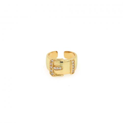 Cúbicos Circonia Micro Pave anillo de latón, metal, 18K chapado en oro, Joyería & micro arcilla de zirconia cúbica & para mujer, más colores para la opción, libre de níquel, plomo & cadmio, inner diameter:17~20mm, Vendido por UD