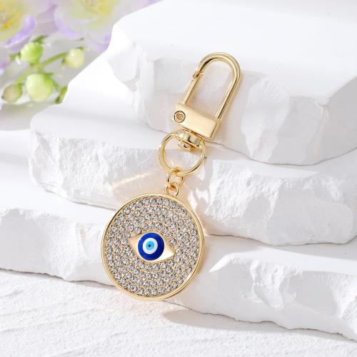 Zinc Alloy Key Clasp plated Unisex & enamel & with rhinestone nickel lead & cadmium free Sold By PC