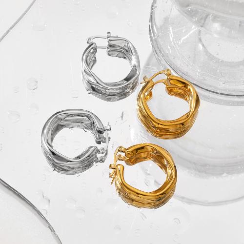 Stainless Steel Lever Terug Earring, 304 roestvrij staal, mode sieraden & voor vrouw, meer kleuren voor de keuze, 29.71x31mm, Verkocht door pair