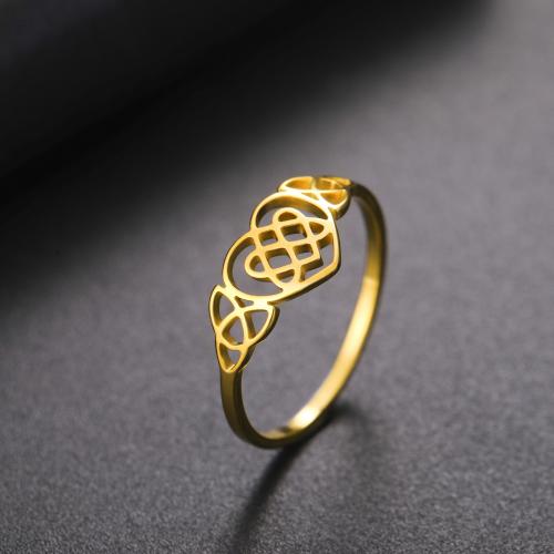 Anillo de dedo de acero inoxidable, acero inoxidable 304, Corazón, chapado, diverso tamaño para la opción & para mujer & hueco, más colores para la opción, Vendido por UD