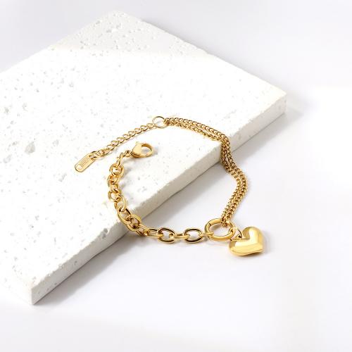 Stainless Steel Jewelry Bracelet 304 Stainless Steel gold color plated fashion jewelry & for woman nickel lead & cadmium free Sold By PC