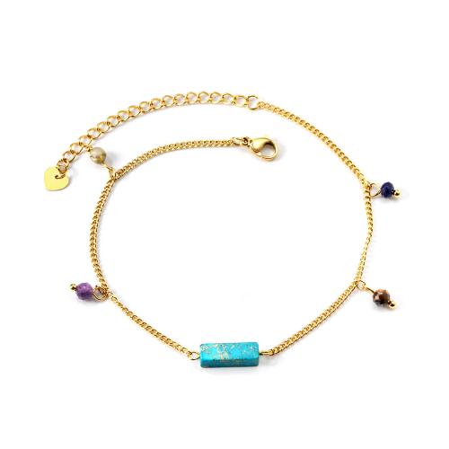 Roestvrijstalen Anklet, 304 roestvrij staal, met Cubic Zirconia, met 5cm extender keten, gold plated, mode sieraden & voor vrouw, meer kleuren voor de keuze, nikkel, lood en cadmium vrij, Lengte Ca 21 cm, Verkocht door PC