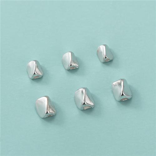 925 Sterling zilveren kralen, Nuggets, DIY & verschillende grootte voor keus, zilver, Verkocht door PC