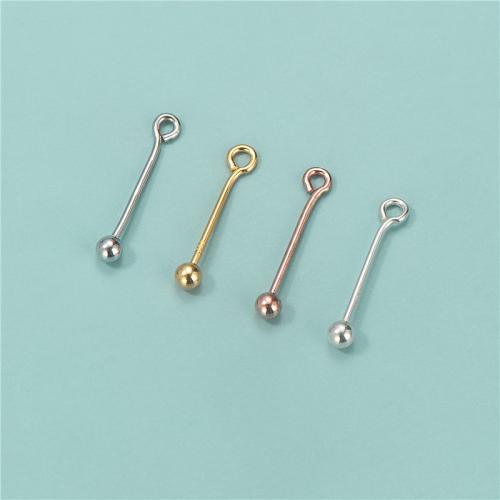 925 Sterling zilveren hanger Bail, plated, DIY, meer kleuren voor de keuze, 19.20x3mm, Gat:Ca 1.8mm, Verkocht door PC