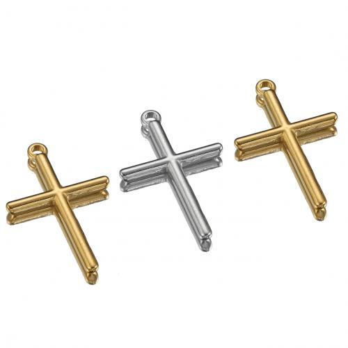 Stainless Steel Cross Pendants 304 Stainless Steel Vacuum Ion Plating DIY Sold By Bag