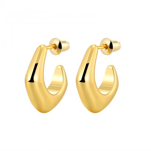 Brass Stud Earring plated fashion jewelry & for woman nickel lead & cadmium free Sold By Pair