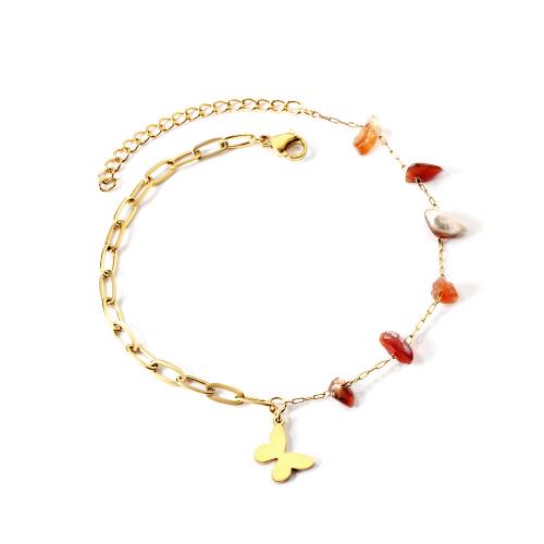 Roestvrijstalen Anklet, 304 roestvrij staal, met Cubic Zirconia, met 5cm extender keten, gold plated, mode sieraden & voor vrouw, meer kleuren voor de keuze, nikkel, lood en cadmium vrij, Lengte Ca 21 cm, Verkocht door PC