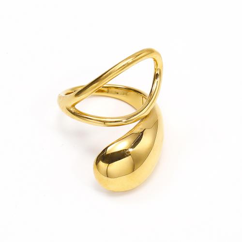 Anillo de dedo de Titantium Acero, Partículas de acero, Joyería & diverso tamaño para la opción & para mujer, dorado, libre de níquel, plomo & cadmio, Vendido por UD