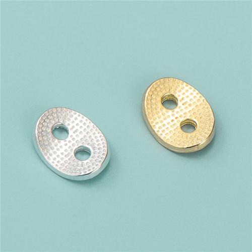 ガスケット, 925スターリングシルバー, メッキ, DIY & ダブルホール, 無色, 11x8mm, 穴:約 1.8mm, 売り手 パソコン