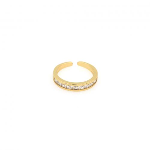 Cúbicos Circonia Micro Pave anillo de latón, metal, 18K chapado en oro, Joyería & micro arcilla de zirconia cúbica & para mujer, más colores para la opción, libre de níquel, plomo & cadmio, inner diameter:17~20mm, Vendido por UD