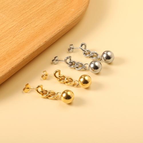 Stainless Steel Drop Earring 304 Stainless Steel Vacuum Ion Plating fashion jewelry & for woman Sold By Pair