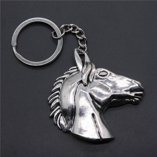 Broche de clave de aleación zic, aleación de zinc, con fundición, Caballo, chapado, Joyería, más colores para la opción, libre de níquel, plomo & cadmio, 52x51mm, Vendido por UD