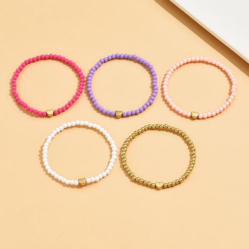 Bracelets en laiton, Alliage de cuivre, avec Seedbead & argile de polymère, fait à la main, bijoux de mode & styles différents pour le choix & pour femme, protéger l'environnement, sans nickel, plomb et cadmium, Vendu par fixé