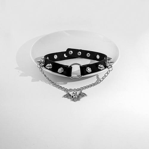 Ожерелье Мода Choker, цинковый сплав, с Искусственная кожа, ювелирные изделия моды & разные стили для выбора & Женский, не содержит никель, свинец, продается PC