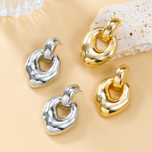 Zinc Alloy Stud Earring plated fashion jewelry & for woman & hollow nickel lead & cadmium free Sold By Pair