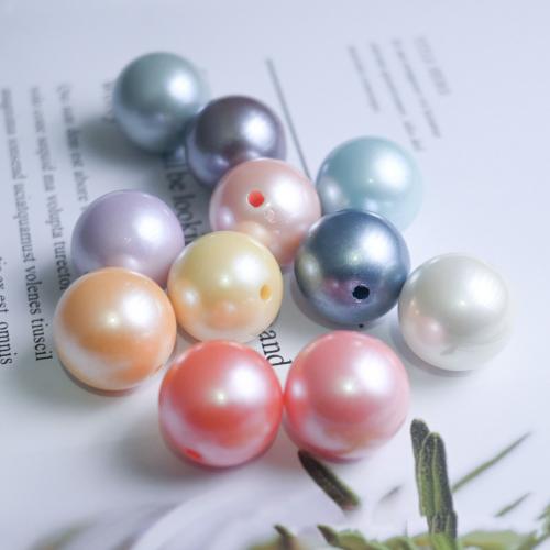 Plated Acrylic Beads Round colorful plated DIY 16mm Approx Sold By Bag