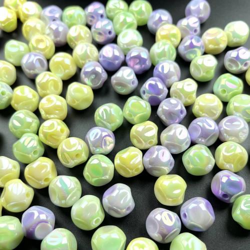 Plated Acrylic Beads colorful plated DIY & luminated 16mm Approx Sold By Bag