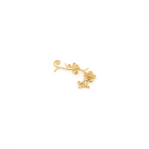 Gruaige Accessories Torthaí DIY, Prás, Flower, 18K ór plátáilte, jewelry faisin, nicil, luaidhe & caidmiam saor in aisce, 32.50x18x3mm, Díolta De réir PC