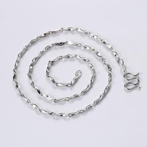 Sterling Silver Κολιέ, 925 ασημένιο ασήμι, κοσμήματα μόδας & διαφορετικό μέγεθος για την επιλογή & για τον άνθρωπο, νικέλιο, μόλυβδο και κάδμιο ελεύθεροι, Sold Με PC