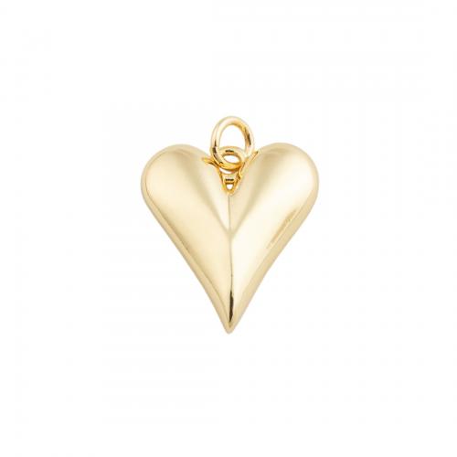 Brass Heart Pendants fashion jewelry & for woman golden nickel lead & cadmium free Sold By PC