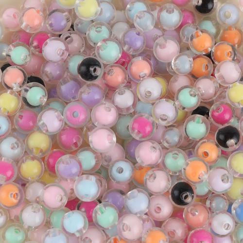 Mixed Acrylic Beads Round DIY mixed colors Sold By Bag