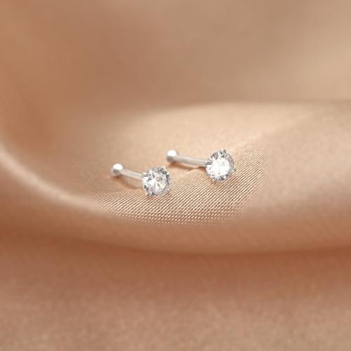 925 Sterling Silver Stud Earrings fashion jewelry & for woman nickel lead & cadmium free Sold By Pair