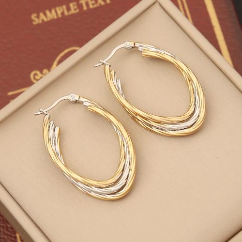 Stainless Steel Lever Terug Earring, 304 roestvrij staal, mode sieraden & verschillende stijlen voor de keuze & voor vrouw, outside diameter 30-40mm, Verkocht door pair