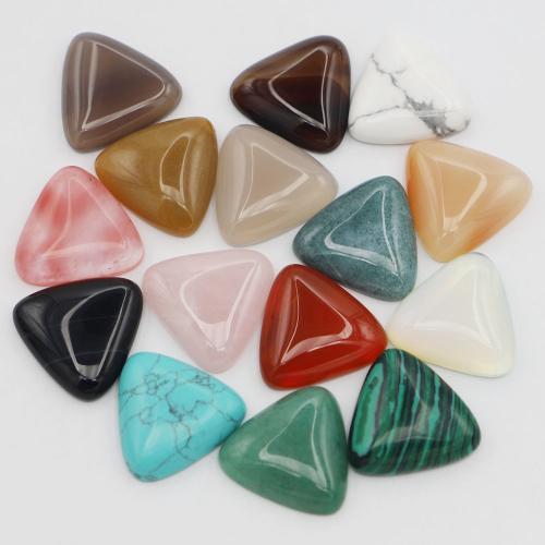 Cabochons en pierres précieuses, Pierre naturelle, triangle, DIY & différents matériaux pour le choix, plus de couleurs à choisir, 25x25x7mm, Vendu par PC