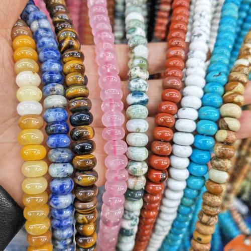 Gemstone smykker perler, Natursten, Flad Rund, du kan DIY & forskellige materialer til valg, flere farver til valg, 10mm, Ca. 60pc'er/Strand, Solgt af Strand