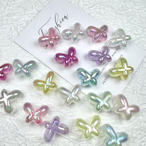 Plated Acrylic Beads Bowknot colorful plated DIY Approx Sold By Bag