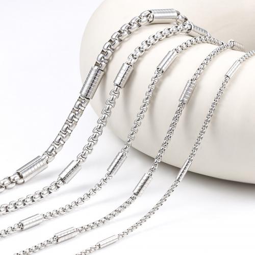 Nerezová ocel Nekclace Chain, 304 Stainless Steel, DIY & různé velikosti pro výběr, nikl, olovo a kadmium zdarma, Cca 5m/Bag, Prodáno By Bag