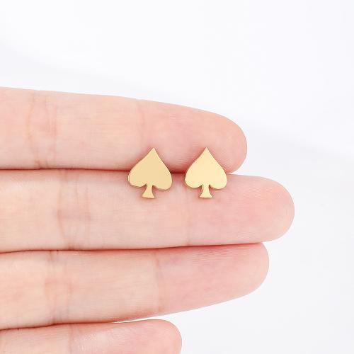 ステンレス鋼イヤリング, 304ステンレススチール, ハート形, メッキ, 女性用, 無色, 8.50x10mm, 12パソコン/バッグ, 売り手 バッグ