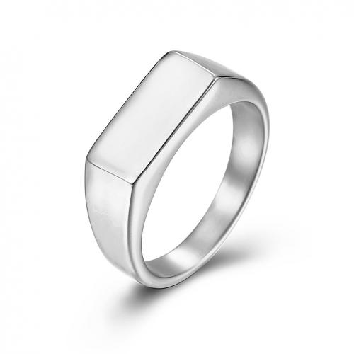 Titanium Čelik Finger Ring, uglađen, bez spolne razlike & različite veličine za izbor, više boja za izbor, Prodano By PC