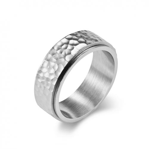 Titanium Čelik Finger Ring, uglađen, bez spolne razlike & različite veličine za izbor, više boja za izbor, Prodano By PC