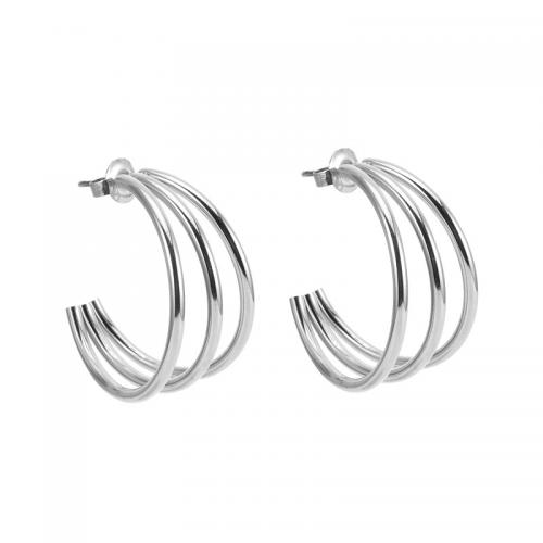 Titanium Steel  Earring fashion jewelry & for woman Sold By Pair